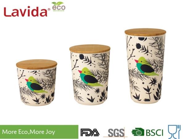 Buy cheap Customized Printing Bamboo Fiber Storage Box , Anti - Bacteria Melamine Food Containers from wholesalers