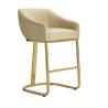 Buy cheap Modern design leisure stainless steel dining chair PU leather upholstery armrest chair for living room from wholesalers