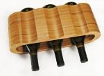 Antique Bamboo Wood Wine Display Rack Non - Toxic Tasteless Phthalate Free