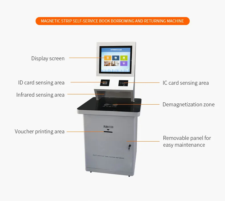 Factory Capacitive Touch Self Service Borrow And Return Terminal