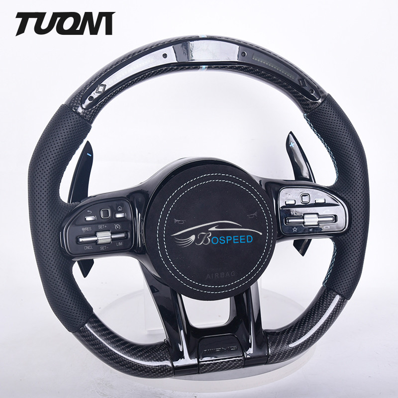 Mercedes Benz Carbon Fiber Steering Wheel Ergonomic 350mm