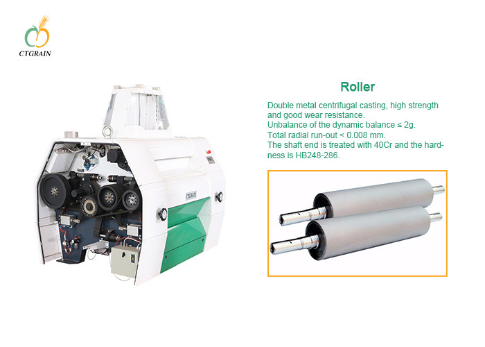 Grain Roller Mill Dia 250mm Grain Milling Equipment