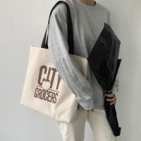 Buy cheap Promotional Cotton Shopping Totes Embroidery Logo Blank Canvas Tote Bags With product