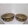 Buy cheap Set Of 2 Food Storage Round Vintage Bamboo Basket from wholesalers