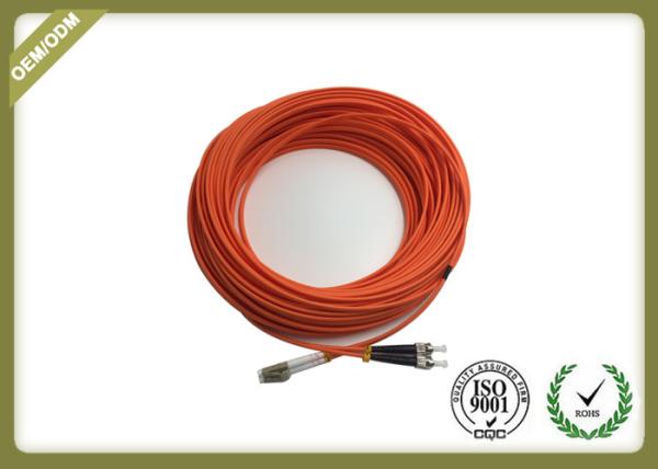Buy cheap Long Meter Fiber Optic Patch Cord LC - ST Duplex Multimode With LSZH Orange Jacket from wholesalers