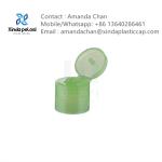 Dispensing Flip Top Cap Ribbed Fine Side Flip Cap For Hand Sanitizer Bottle