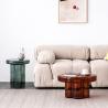 Buy cheap AMS 01 Tempered Glass Top Coffee Table Round High And Low Combined Glass Coffee Table from wholesalers