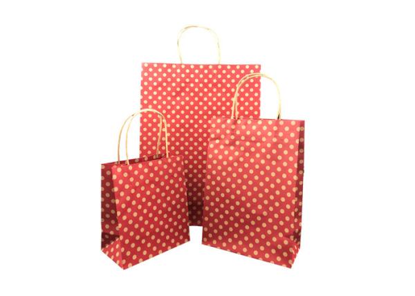 Buy cheap Red Thick Luxury Christmas Packaging / Mini Christmas Gift Bags Spot Printing from wholesalers