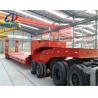 Buy cheap Mechanical/Air Suspension low flat bed/low boy semi truck trailer with 60tons capacity from wholesalers
