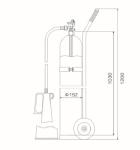 Red 10kg Trolley Mounted Fire Extinguisher Simple Operation / Maintenance