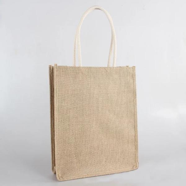 Buy cheap Brown Recycled Eco Friendly Jute Bags , Small Jute Hessian Shopping Bags from wholesalers