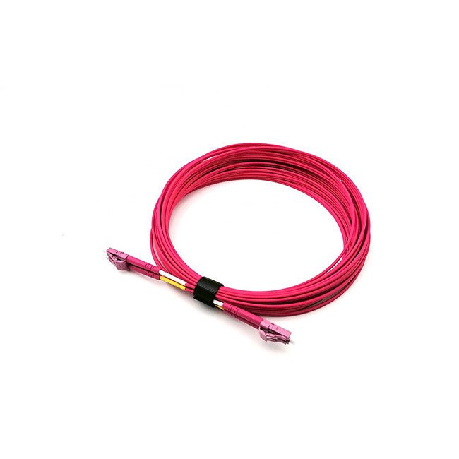 Lc Patch Cord Duplex 2.0mm PVC LSZH PC - PC Multimode OM4 Fiber Patch Cord