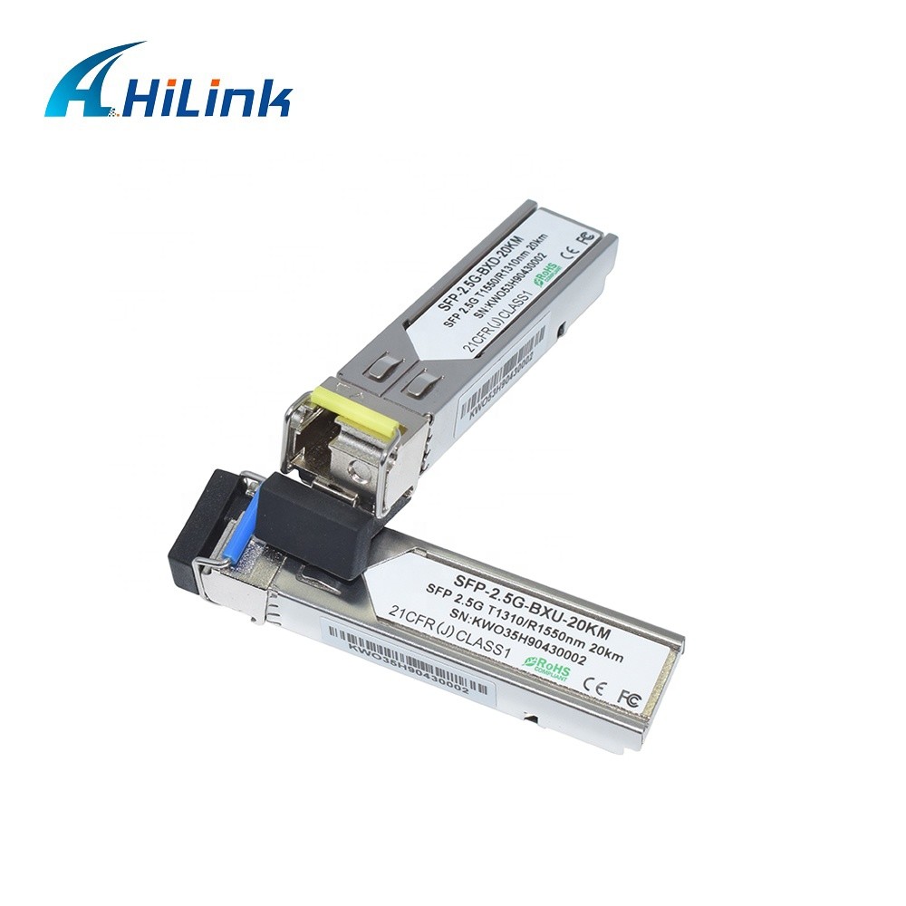 LC Simplex Optical SMF SFP Transceiver Module 2.5G Bidi 20KM 1310 / 1550nm