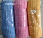 Microfiber 30 * 40cm 260gsm Yellow Lattice Kitchen Cleaning Towels For Car