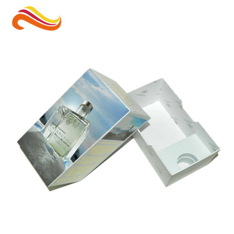 Black Flat Foldable Wine Bottle Packaging Box with UV Finish