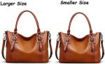 ODM Women'S Genuine Leather Purse Crossbody Satchel Top Handle Tote Bag