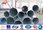 66kv Electricity Transmission Power Pole Line Tower / Steel Straight Pole For