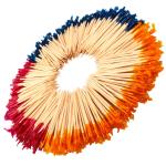 6.5 Cm Colorful Disposable Decorative Bamboo Wood Tooth Picks For Cocktail Fruit