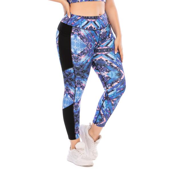 Buy cheap Polyester Women's High Waist Yoga Leggings / Workout Pants With Side Pocket from wholesalers