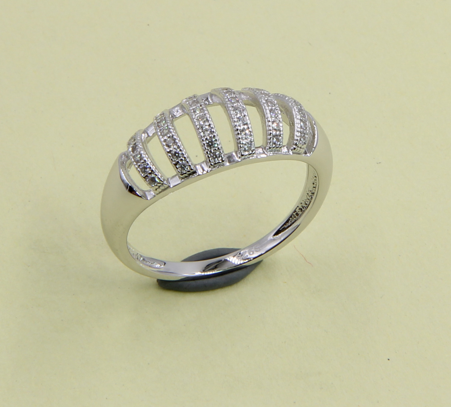 Swirl 925 Sterling Silver Round CZ Engagement Rings With Pave Sterling Silver Fashion Rings Silver Rings For Men 925