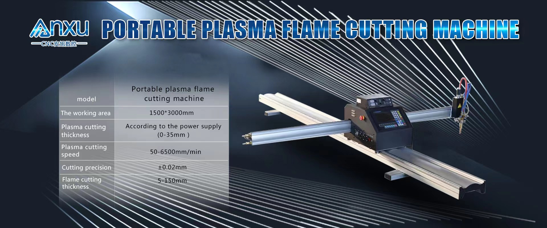 Portable CNC Plasma Flame Cutting Machine Metal Plate With Starfire Control System