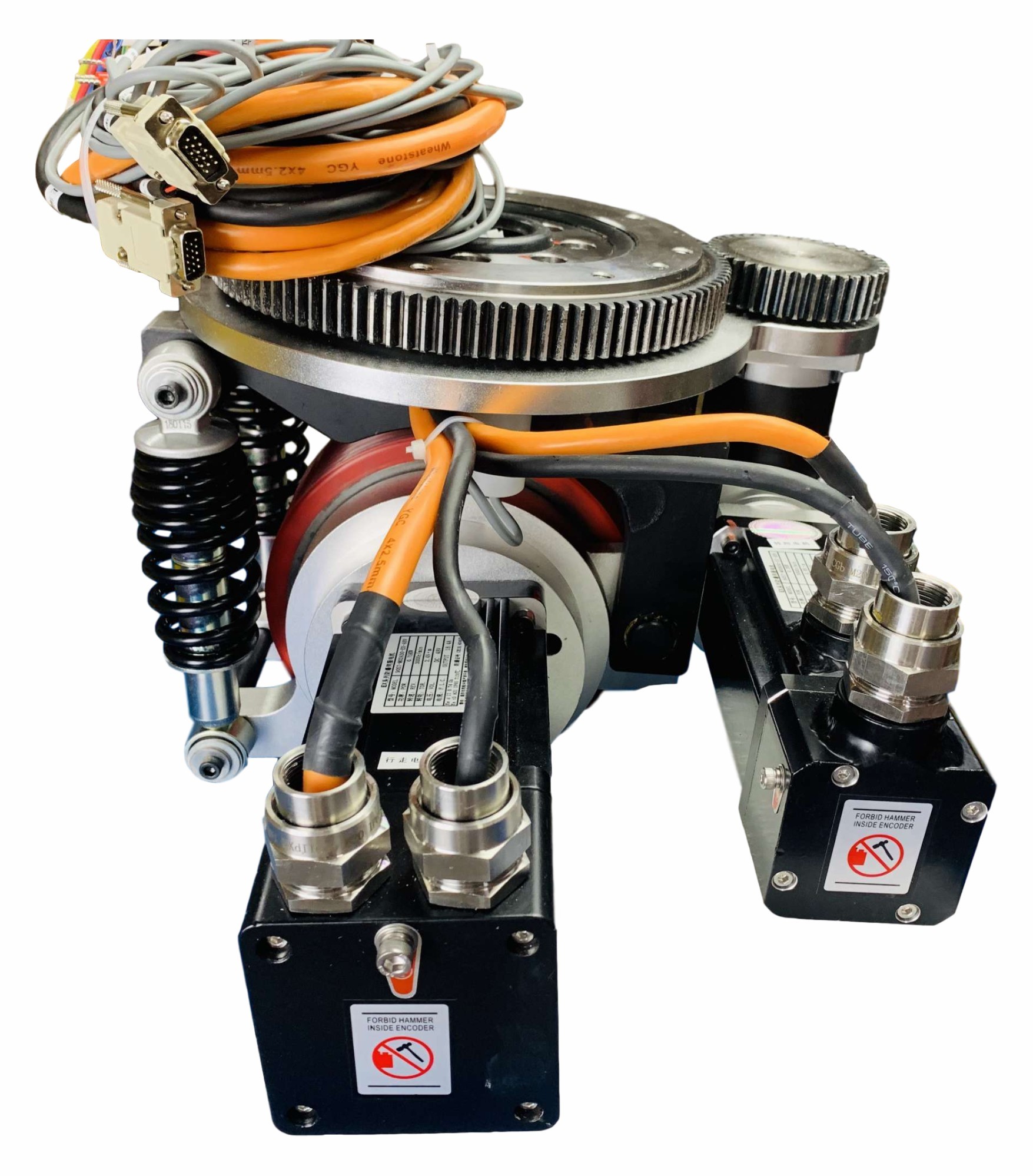 Polyurethane Explosion Proof Motor Robot Drive Wheels Bumper Driving Assembly