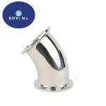 Clamped Stainless Steel 304l Pipe Fittings , 45 Degree Short Bend Elbow