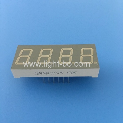 4 digit 0.4 common anode pure green 7 segment led display for instrument panel