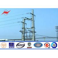 Buy cheap 132 KV 15m Galvanized Steel Power Transmission Poles With Cross Arm 12 Side product