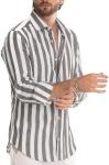 High Quality Slim Striped Shirt Long Sleeve Large Size Color Plus Size Summer