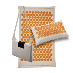 Lotus Spike Electric Back Massager Accupressure Mat Linen Fabric Material