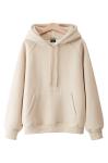 Soft fabric cotton rayon spandex hood with rope blank women hoodies