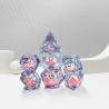 Buy cheap Pink Flow Sand Blue Crystal Resin Dice Multi Sided Handmade from wholesalers