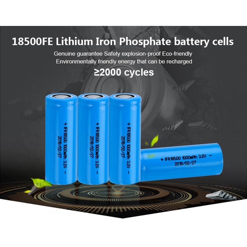 3.2v 1000mAh AA 18500 LFP Battery Cell 3.2Wh Lithium Iron Phosphate
