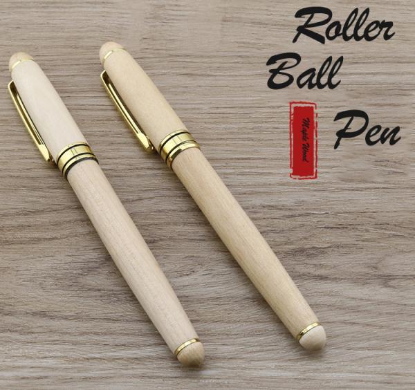 Buy cheap Retro Maple Wood Signature Pen 0.5mm Metal Clip Business Roller Ball Pen from wholesalers