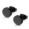 Buy cheap Hot Selling Classic Black Round cakes Stainless Steel Stud Earrings More size from wholesalers