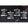 Buy cheap Black Kitchen Household Items 6oz Flat Stainless Steel Hip Flask Laser Lettering from wholesalers