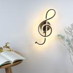 LED Wall Lamp Bedroom Beside Wall Light Music Clef Shape Home Indoor wall lights