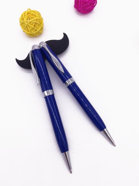 Buy cheap Best quality blue color metal engraving logo ball point pen from wholesalers