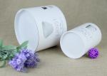 Customised White Plastic Lid Kraft Paper Tube Packaging , Bowl And Fork Paper
