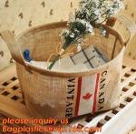 Amazon Hot Sales Fashion Household Foldable Eco Friendly Durable Jute Storage