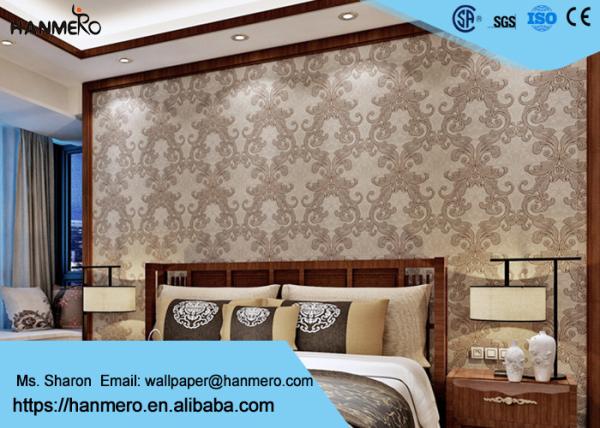 Buy cheap Washable Victorian Style Wallpaper For Living Room , Contemporary Damask Wallpaper Mould Proof from wholesalers