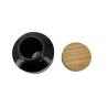 Buy cheap Black Glass Cosmetic Cream Jar With Bamboo Lid 30ml 50ml Facial Cream Containers from wholesalers
