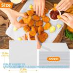 White Waxed Deli Paper Sheets 12 * 12 Inch, Food Basket Liners For Sandwiches,