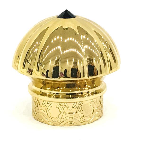 Buy cheap Custom Luxury Gold Color Zamak Metal Perfume Bottle Caps With Stone from wholesalers