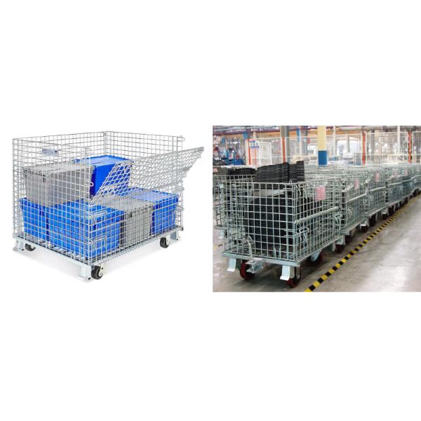  Storage Cage For Logistics Warehousing ASRS Foldable Wire Mesh Container