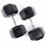 Steel Physical Fitness Gear 10 Lb Cast Hex Dumbbell Rubber Coated 5 Lb