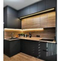 Buy cheap Corner Kitchen MDF Cabinets Pantry White Black Modular product