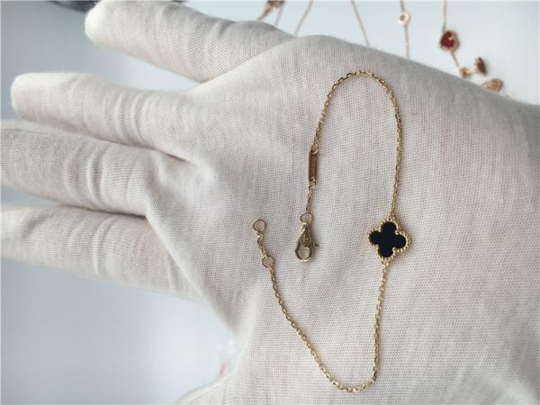 Buy cheap Van Cleef Arpels Sweet Alhambra Bracelet 18k Yellow Gold With Carnelian from wholesalers