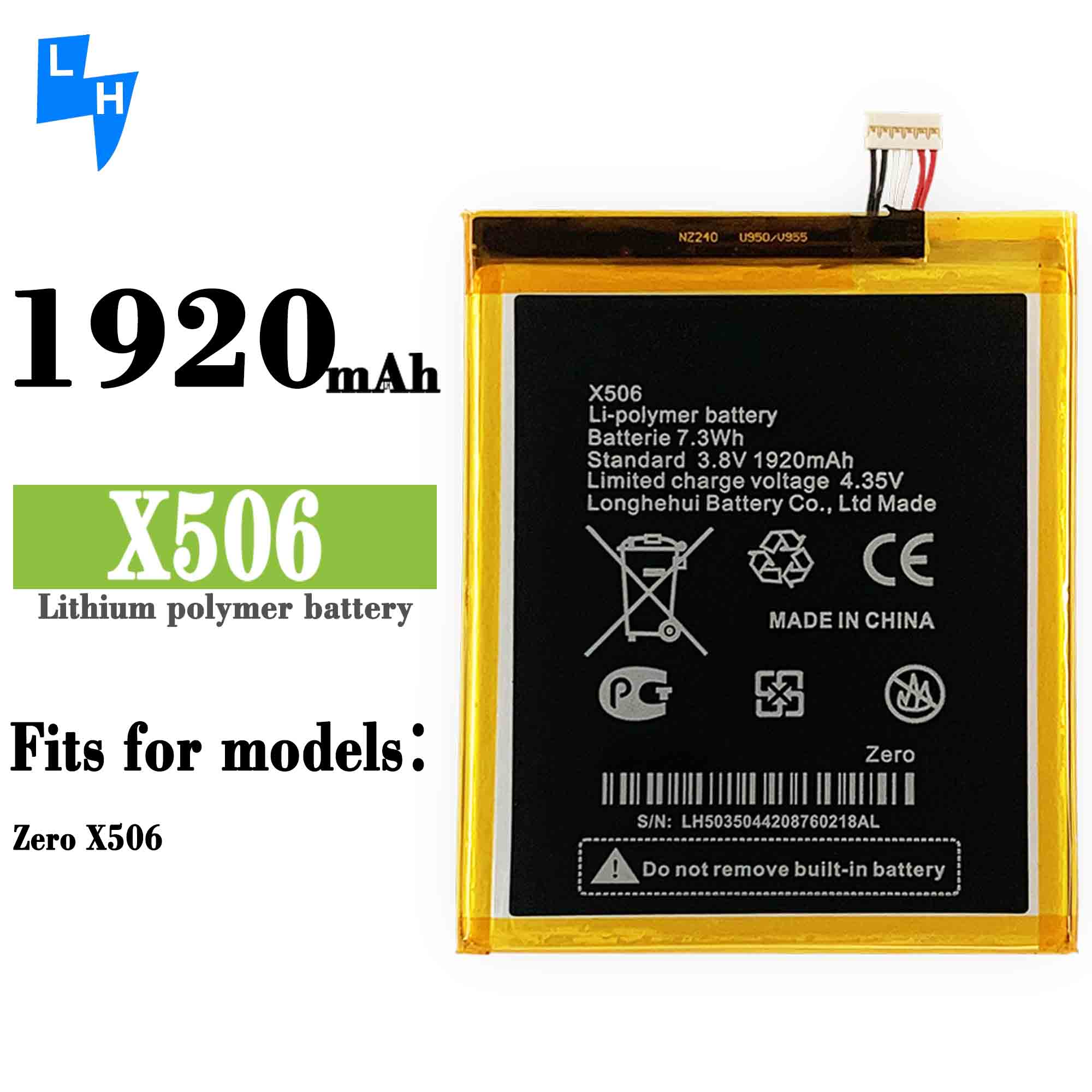 RECHARGABLE 1920mAh X506 Mobile Phone Battery for Infinix Zero Rechargeable Batteries